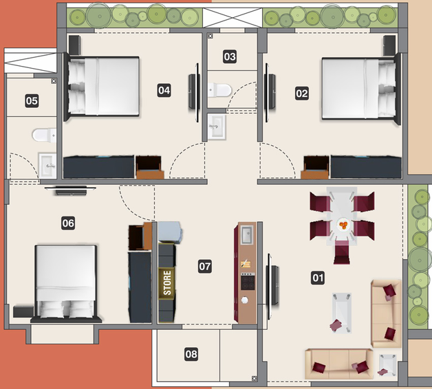 3 BHK Flat in Prahar Living in Vavol, Gandhinagar - Image 692281