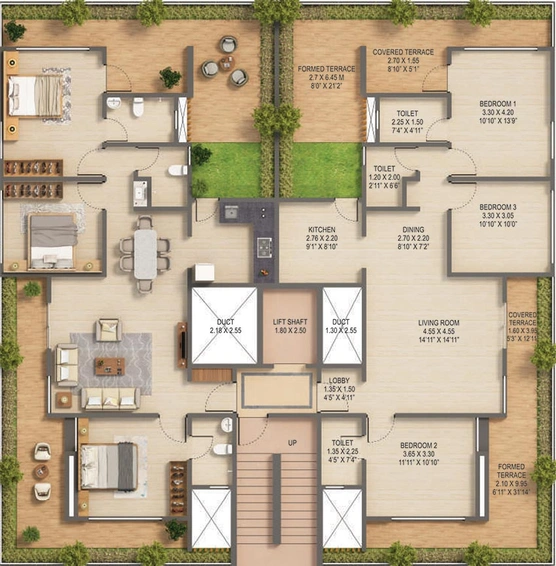 Floor Plan of Right Western Casa in Baner, Pune - Image 183701