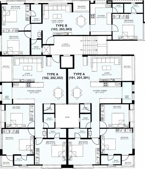 Floor Plan of Horizon Shivam Aura in Subhanpura, Vadodara - Image 194101