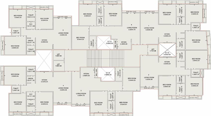 Floor Plan of Sai Heritage Square in Pratap Nagar, Vadodara - Image 186011