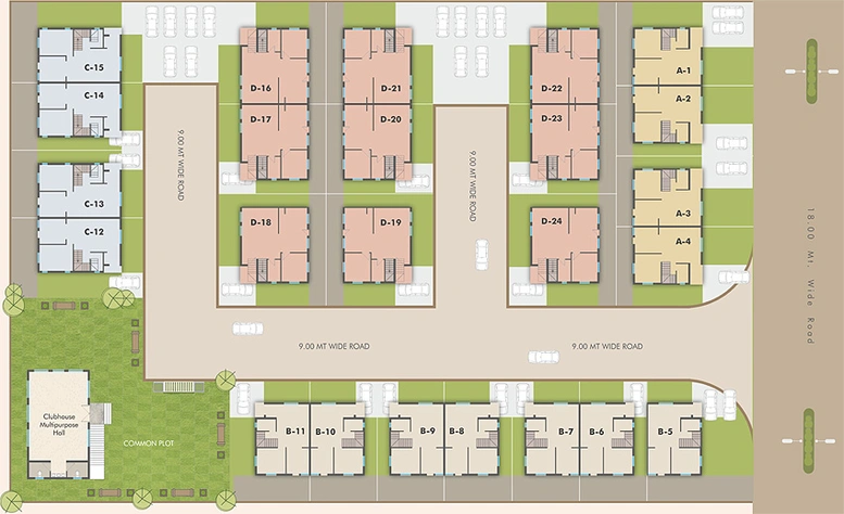 Master Plan of Radhe Shree Redcoral 24 in Sama Savli Road, Vadodara - Image 151837
