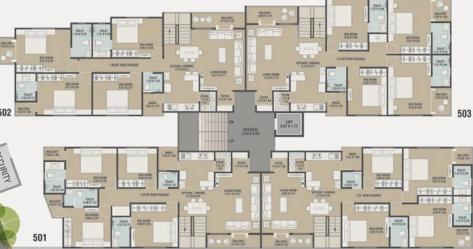 Floor Plan of Shree Radhe Shyam Edifice in Vasna Road, Vadodara - Image 198683