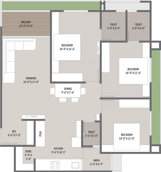 3 BHK Flat in Keshav Gauravi in Vastrapur, Ahmedabad - Image 692392