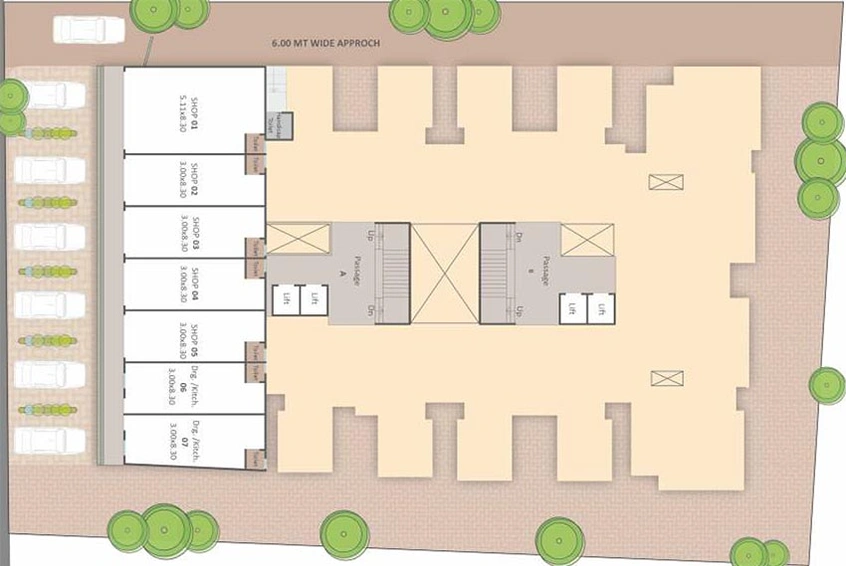 Master Plan of Shree Pushpam Resicom in Tarsali, Vadodara - Image 193219