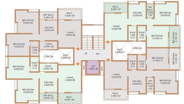 Floor Plan of Dodke Prestige in Warje, Pune - Image 183373