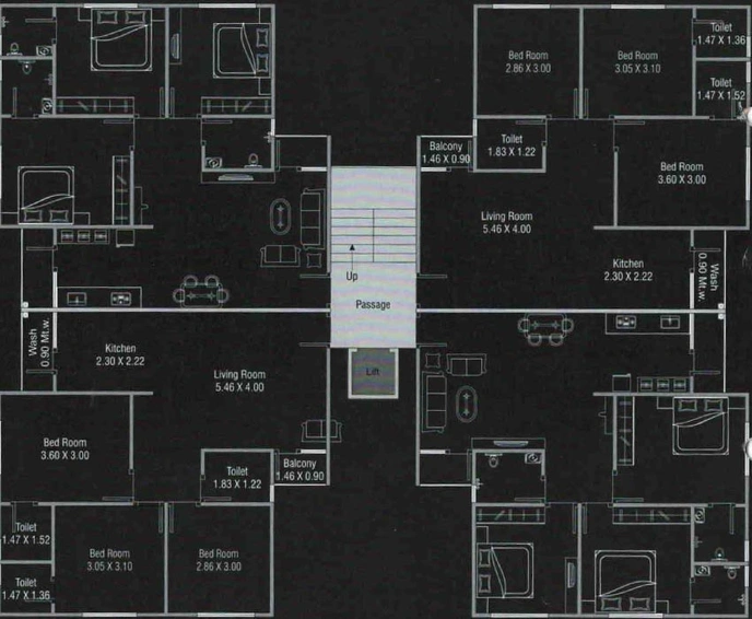 Floor Plan of Rudraksh Heaven in Chhani, Vadodara - Image 194398
