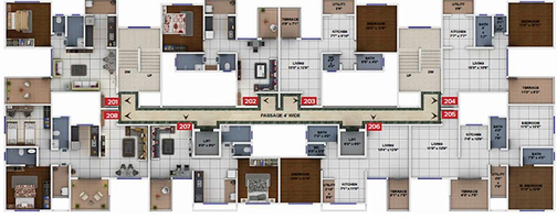 Floor Plan of Svasti Delta High in Bhugaon, Pune - Image 182635