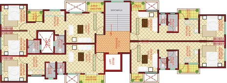 Floor Plan of Shree Daffodil Heights in Bopkhel, Pune - Image 181876