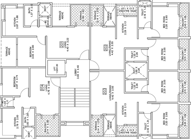 Floor Plan of Meridian Zuha in Kondhwa, Pune - Image 183427