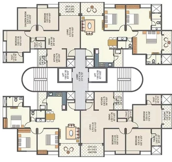 Floor Plan of Unique Legacy Grand in Mundhwa, Pune - Image 197715