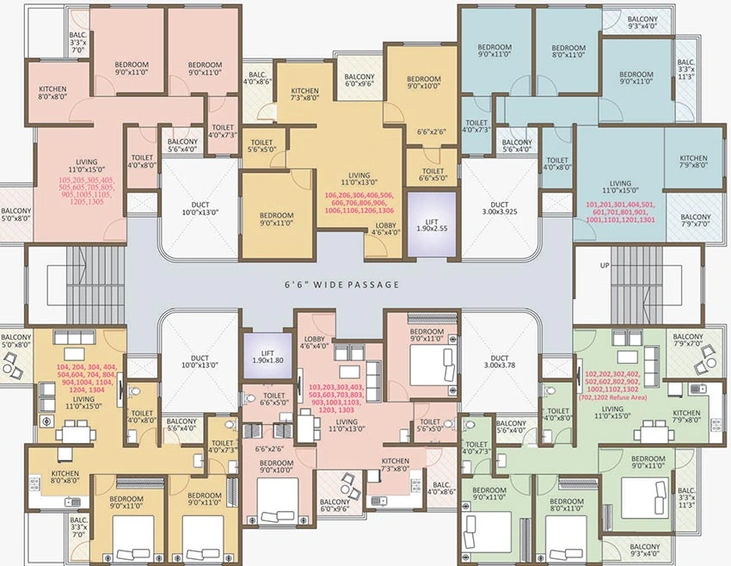 Floor Plan of Sainath Kundan Altura in Chikhali, Pune - Image 183771