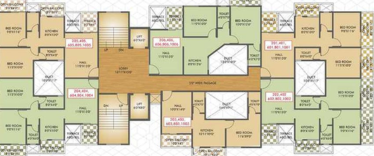 Floor Plan of Shubh Evan in Mundhwa, Pune - Image 182598