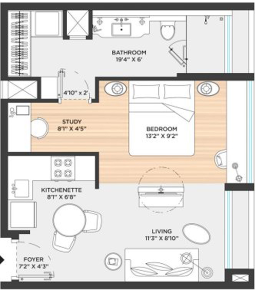 1 BHK Flat in Bhartiya The Leela Residences in Thanisandra, Bangalore - Image 693505