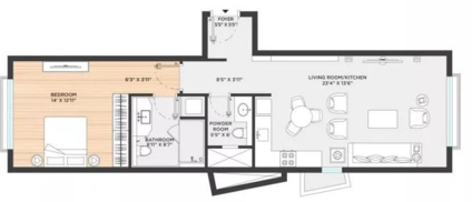 1 BHK Flat in Bhartiya The Leela Residences in Thanisandra, Bangalore - Image 693506