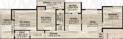 3 BHK Flat in Haware Grace in Wakad, Pune - Image 820782