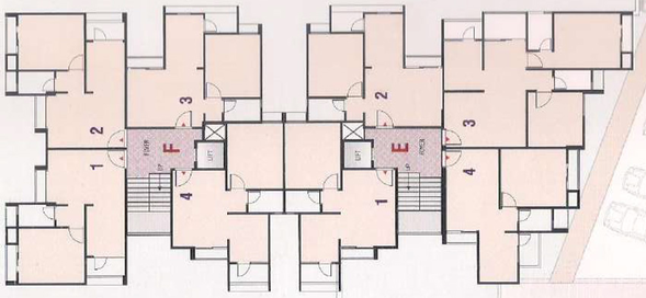 Floor Plan of LK Vrundavan Residency 2 in Sargasan, Gandhinagar - Image 101974