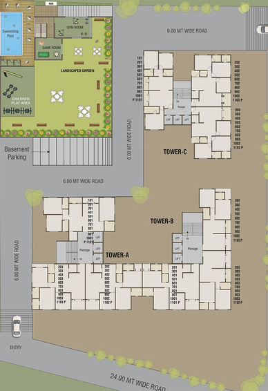 Master Plan of Tia Four Avenues in Gotri, Vadodara - Image 184930