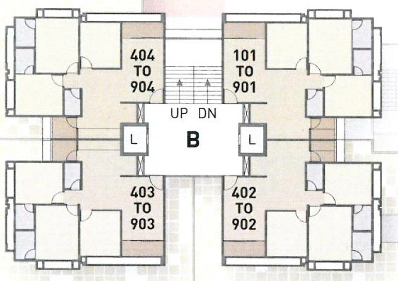 Floor Plan of Pha Kalash Square in Chandkheda, Ahmedabad - Image 101994
