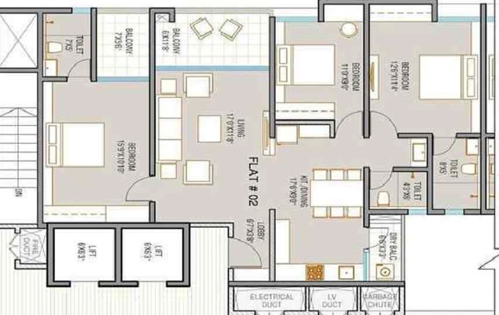 3 BHK Flat in Loharuka Disha Solaris in Bannerghatta, Bangalore - Image 693067