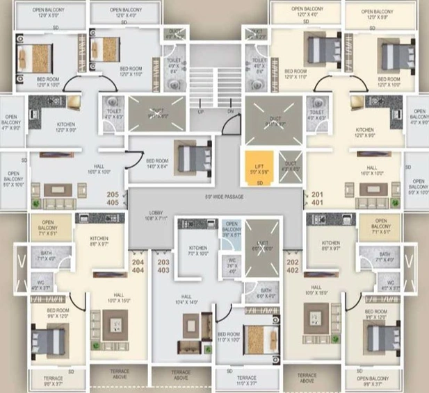 Floor Plan of Samarth Swarup Lotus in Wagholi, Pune - Image 183280