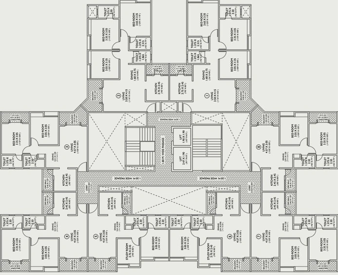 Floor Plan of Shriram Vivaan Park in Dhanori, Pune - Image 183289
