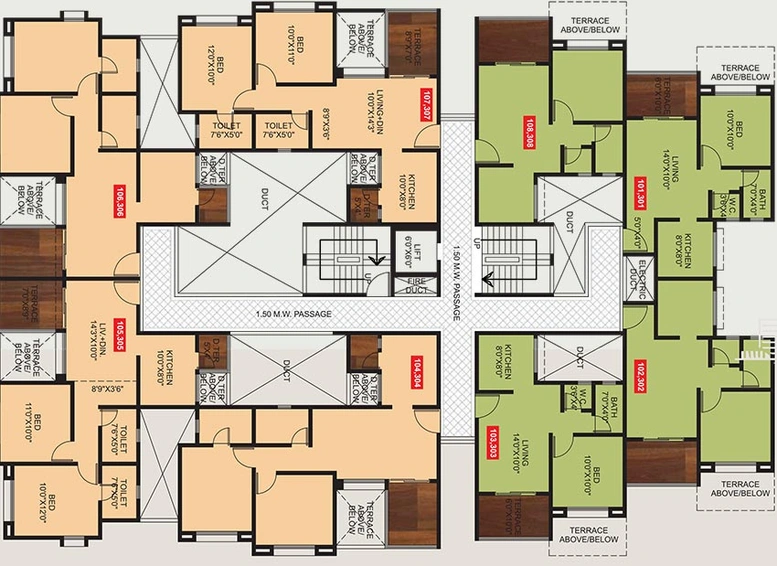 Floor Plan of Shevi Atulya Nirman in Punawale, Pune - Image 183086