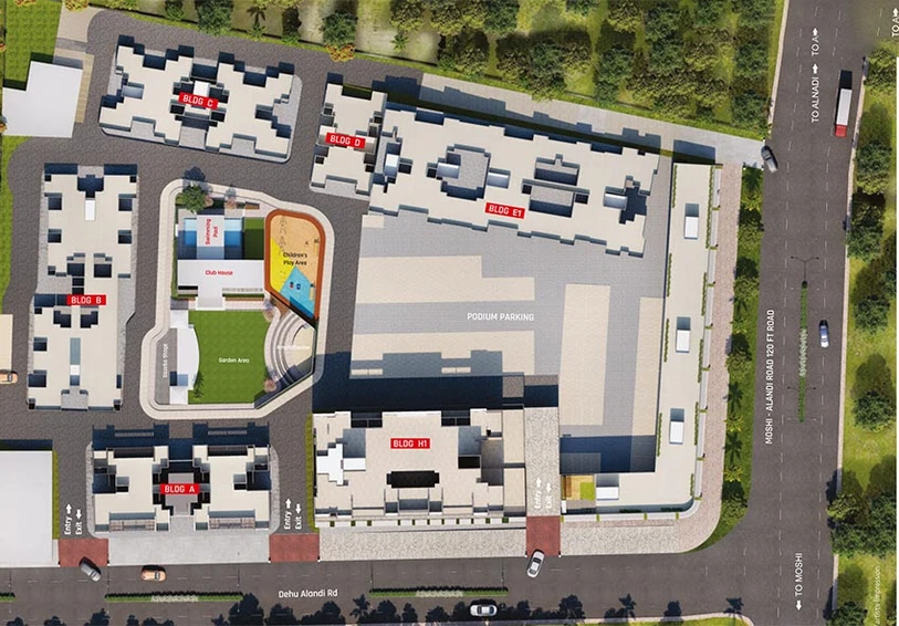 Master Plan of DR Destination Ostia in Moshi, Pune - Image 183161