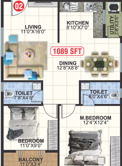 2 BHK Flat in DB Lakven Visishta in Kogilu, Bangalore - Image 693643