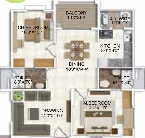 2 BHK Flat in DSR White Waters Phase 1 in Sarjapur, Bangalore - Image 693404