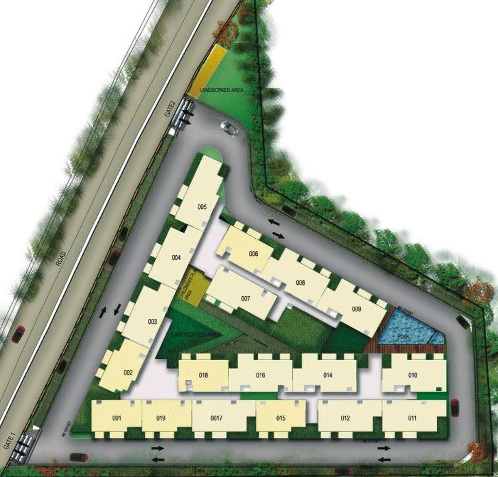 Master Plan of Unishire Verzure in Jakkur, Bangalore - Image 188666