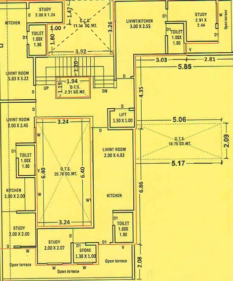 Floor Plan of Shree Goverdhan Residency in Wadi, Vadodara - Image 199167