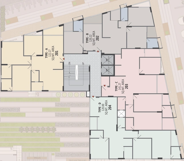 Floor Plan of Rudra Shiv Kabir Heights in Kudasan, Gandhinagar - Image 102205
