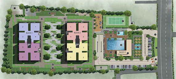 Master Plan of Sobha Palm Court in Kogilu, Bangalore - Image 185972