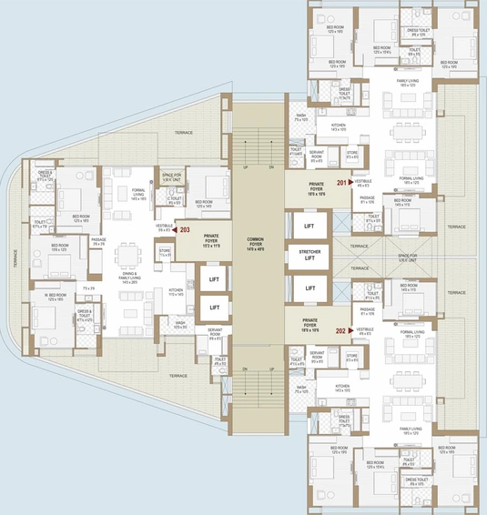Floor Plan of Beverly The 31st in Paldi, Ahmedabad - Image 102218