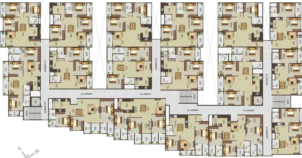 Floor Plan of Sowparnika Pragati in Sarjapur Road, Bangalore - Image 178079