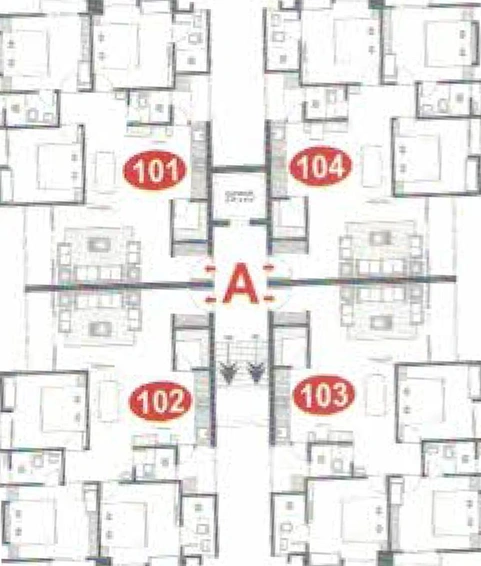 Floor Plan of Bhumi Preet Avenue in Vemali, Vadodara - Image 193965