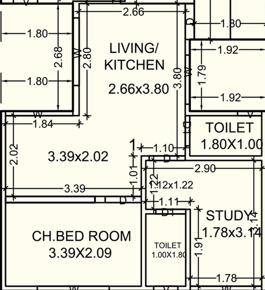 2 BHK Flat in Creative Omkar Avenue in Wadi, Vadodara - Image 823793