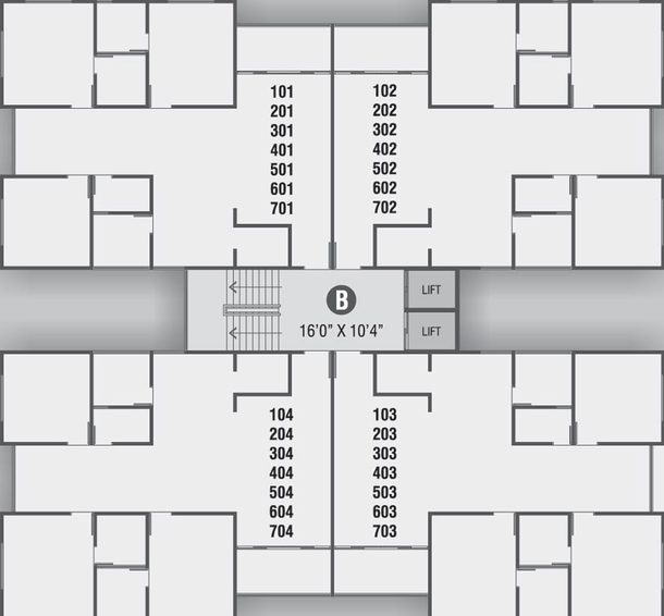 Floor Plan of Ganesh Opera in Nikol, Ahmedabad - Image 106467