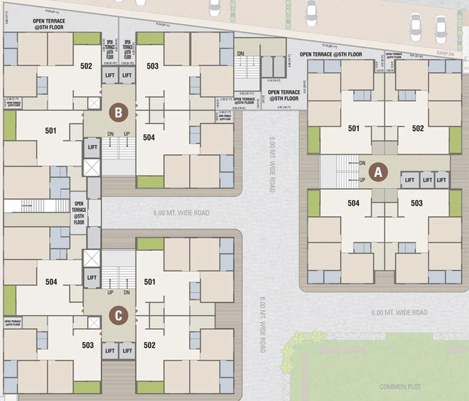 Floor Plan of Ganesh Rivera in Nikol, Ahmedabad - Image 106480