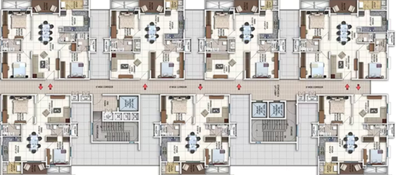 Floor Plan of DSR Vertex And Apex in Thubarahalli, Bangalore - Image 185702