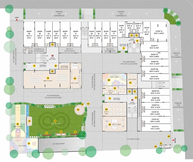 Master Plan of Ganesh Vivanta in Vaishnodevi Circle, Ahmedabad - Image 123385