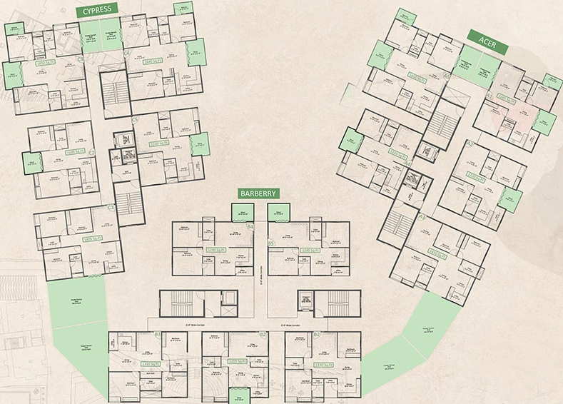 Floor Plan of Surya Humming Bird in Whitefield, Bangalore - Image 176177