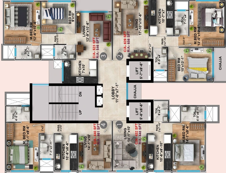 Floor Plan of Yogsiddhi Palkhi Roha in Kandivali East, Mumbai - Image 107947