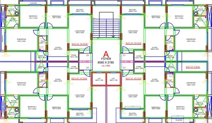 Floor Plan of Motherland Magnate Icon in New Ranip, Ahmedabad - Image 106494