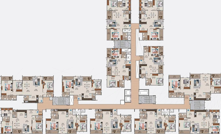 Floor Plan of Oceanus White Meadows in Bannerghatta, Bangalore - Image 185888
