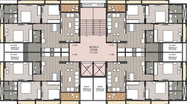 Floor Plan of Motherland Magnate Legend in Khodiyar, Ahmedabad - Image 102243