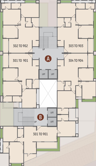 Floor Plan of Motherland Magnate Luxuria in Gota, Ahmedabad - Image 102255