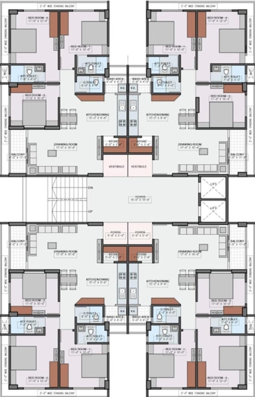 Floor Plan of MBA Om Krupa in Thaltej, Ahmedabad - Image 102265