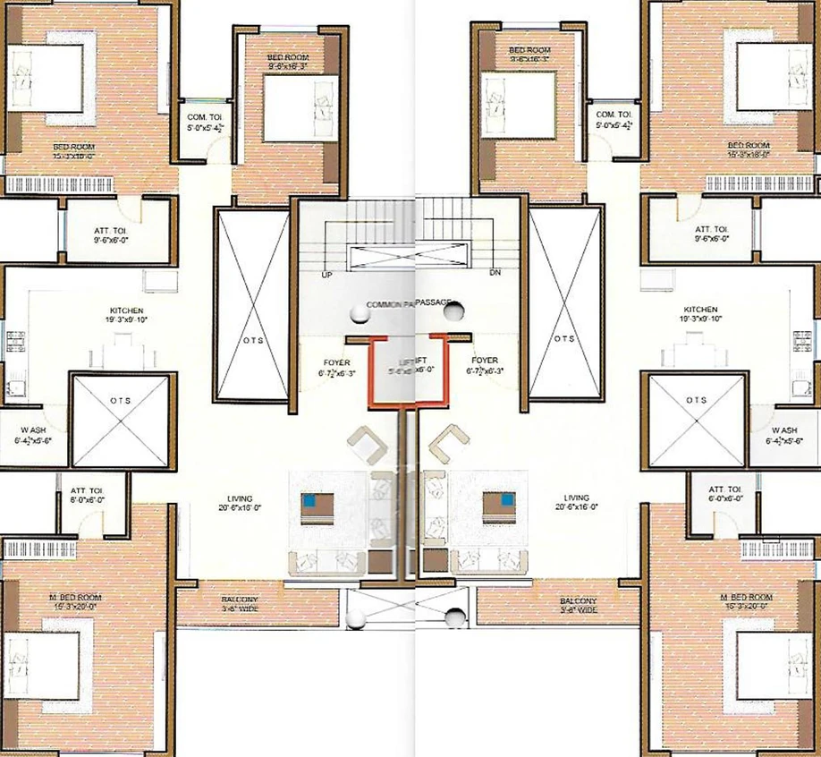 Floor Plan of Ana Asiatic Four in Alkapuri, Vadodara - Image 182929