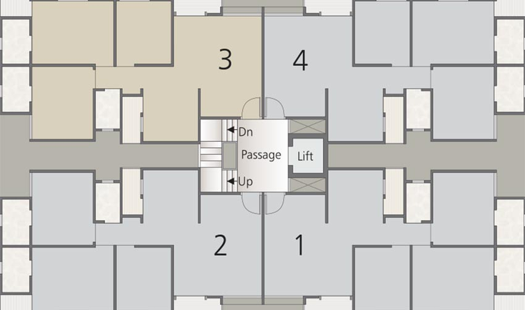Floor Plan of Bhanderi Siddheshwar Hill Square in New Karelibaug, Vadodara - Image 204861